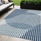 Homeroots 5' X 8' Blue And Ivory Geometric Washable Indoor Outdoor Area Rug 597614 - alternate 1