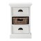 Homeroots 24" White Solid Wood Two Drawer Nightstand 397615 - alternate 1