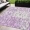 Homeroots 5' X 8' Lavender And Ivory Abstract Washable Indoor Outdoor Area Rug 612678 - alternate 1