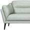Homeroots 87" Mint Green Leather Sofa With Black Legs 546413 - alternate 2