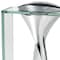 Homeroots 14" Clear Cylinder Aluminum And Crystal Glass Table Vase 375721 - alternate 2