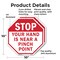 Signmission Stop Your Hand Is Near a Pinch Poin, 10 inch X 10 inch, Aluminum Metal Signs, 2PK OC-A-2PACK-10-126 - alternate 2