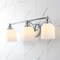 Jonathan Y Lydia 24" 3-Light Farmhouse Cottage Metal LED Vanity Light with Frosted Glass Shades, Chrome JYL7551A - alternate 3