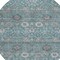 Homeroots 8' Teal Blue Gray And Charcoal Round Floral Washable Indoor Outdoor Area Rug 605439 - alternate 2