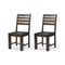 Homeroots Set of Two Brown Solid Wood Ladder Back Dining Side Chairs 565295 - alternate 3