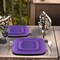 Smarty Had A Party 7.25" Purple Flat Rounded Square Disposable Plastic Appetizer/Salad Plates (120 Plates), 120PK 4837PRP-CASE - alternate 1