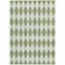 Homeroots 9' X 12' Green And Ivory Geometric Washable Indoor Outdoor Area Rug 577053 - alternate 2