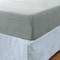 Homeroots Blue Linen Twin Fitted Sheet 520781 - alternate 1