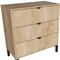 Homeroots 30" Natural Three Drawer Dresser 533810 - alternate 2
