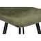 Leisuremod Elland Modern Upholstered Leather Bar Stool with Iron Legs and Footrest, Olive Green, 2PK ES29G2 - alternate 2