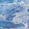 Homeroots 8' Navy Blue And Ivory Round Abstract Washable Indoor Outdoor Area Rug 618306 - alternate 3