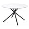 Homeroots 47" White And Black Rounded Steel Dining Table 394610 - alternate 2