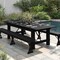 Flash Furniture HERCULES 8' x 40 in.  Black Wash Commercial Farmhouse Folding Table, Antique Rustic Solid Pine XA-F-96X40-BW-GG - alternate 1