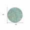 Homeroots 8' Teal Blue Round Abstract Washable Indoor Outdoor Area Rug 607892 - alternate 2