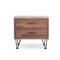 Homeroots 18" Brown Two Drawers Metal Nightstand 286438 - alternate 2