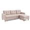 Homeroots 87" Beige Polyester Blend Sofa With Ottoman With Natural Legs 544960 - alternate 5