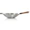 Oster Sangerfield 14in Stainless Steel Flat Bottom Wok with Wooden Handles 137514.01 - alternate 2