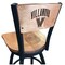 Holland Bar Stool Co 30" Blk Wrinkle Villanova Swivel Bar Stool, Laser Engraved Back L03830BWMedMplAVilnvaMedMpl - alternate 1