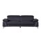 Homeroots 87" Blue Italian Leather Sofa With Silver Legs 329692 - alternate 1
