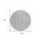 Homeroots 8' Gray And Ivory Round Damask Washable Indoor Outdoor Area Rug 595153 - alternate 2