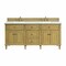James Martin Vanities Lorelai 72in Double Vanity, Light Natural Oak w/ 3 CM Ethereal Noctis Silestone Top 424-V72-LNO-FENC - alternate 1