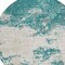 Homeroots 8' Teal Blue Ivory And Gray Round Abstract Washable Indoor Outdoor Area Rug 599522 - alternate 2