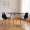 Homeroots 32" Black and Natural Wood Square Dining Table 568205 - alternate 3