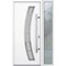 Vdomdoors Steel Door Deux 6500 White Sidelight Exterior Window Stainless Inserts Single Modern Painted-W36+12 DEUX6500EXD-WS-W36+12 x H80-Left-hand Inswing - alternate 1