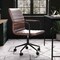 Martha Stewart Taytum Upholstered Office Chair in Saddle Brown/Oil Rubbed Bronze CH-142370-BR-BK-MS - alternate 2