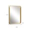 Homeroots 34" Gold Metal Framed Standing Mirror 564466 - alternate 2