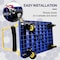 Wrightmaster 1100 lb. Capacity 4-Wheel Steel Standard Duty Platform Truck - Blue, Folding Push Cart ZR-EX-500 - alternate 3