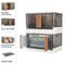Home-Complete Set of 2 Collapsible Storage Bins 8.4 Gal Capacity Organizers with Lids, Double Doors, and Wheels ST-CLPBIN-LRG2 - alternate 2