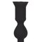 Homeroots 10" Black Glass Tabletop Taper Candlestick 608416 - alternate 2