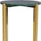 Homeroots 21" Green and Gold Marble and Metal Round End Table 632678 - alternate 3