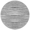 Homeroots 8' Silver Gray And Charcoal Round Striped Washable Indoor Outdoor Area Rug 578000 - alternate 2