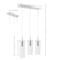 Jonathan Y Mium 21.63" 3-Light Modern Style Iron/Crystal/Glass Integrated LED Linear Pendant, Chrome JYL1705A - alternate 2