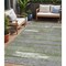 Homeroots 5' X 8' Olive Green Ivory And Blue Striped Washable Indoor Outdoor Area Rug 616671 - alternate 1