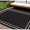 Homeroots 7' X 10' Black And Ivory Indoor Outdoor Area Rug 573054 - alternate 2