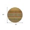 Homeroots 8' Coral Gold And Green Round Striped Washable Indoor Outdoor Area Rug 577771 - alternate 3