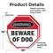Signmission Warning Beware of Dog, 10 inch X 10 inch, Vinyl Decal, 2PK OC-D-2PACK-10-337 - alternate 2
