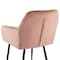 Elama 2 Piece Velvet Tufted Accent Chairs in Pink with Black Metal Legs ELM-214A-PINK - alternate 2