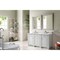 James Martin Vanities Bristol 60'' D Vanity, Bright White w/ Ethereal Noctis Silestone Top w/FreePower Wireless Charger 157-V60D-BW-FENC - alternate 3