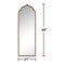 Homeroots 64" Gold Arch Metal Framed Standing Mirror 565130 - alternate 2