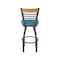 Holland Bar Stool Co Eleanor 30in Swivel Bar Stool with Bronze Finish, Medium Back and Graph Tidal Seat 880 - alternate 2
