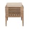 Armen Living Vivid Outdoor Patio Dining Chair in Light Eucalyptus Wood with Taupe Olefin Cushions LCVISIEUCTP - alternate 2