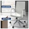 Leisuremod Aleen Office Chair in Upholstered Leather and Iron Frame with Swivel and Tilt, White AO19WL - alternate 3