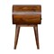 Homeroots 21" Brown Solid Wood Round One Drawer Nightstand 651729 - alternate 2