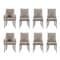 Manhattan Comfort 8-Piece Connie Dining Chair and Arm Chair in Taupe 8-DC095-TP - alternate 3