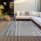 Homeroots 9' X 12' Gray And Silver Striped Washable Indoor Outdoor Area Rug 602789 - alternate 2