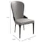 Leisuremod Havana Collection Modern Wooden Dining Chair in Grey HC46GR - alternate 3
